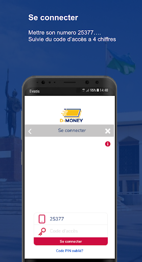 Android application D-Money (Djibouti Money) screenshort