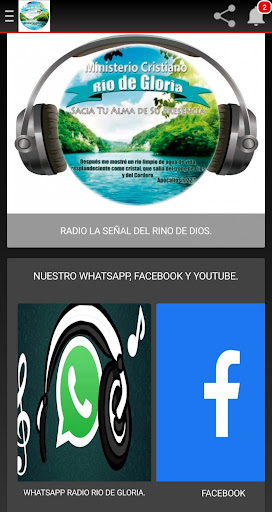Radio Cristiana Río de Gloria. Screen 3