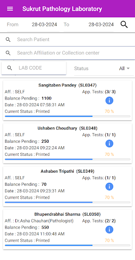 Sukrut Pathology Laboratory Screenshot