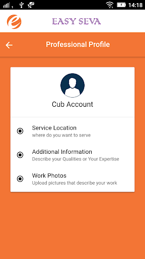 Android application Easy Seva screenshort