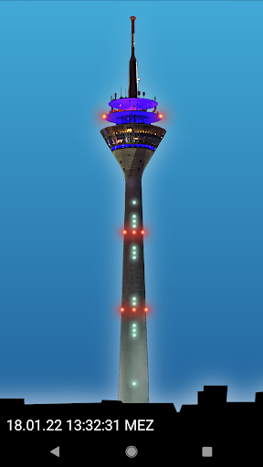 Rhine tower clock Düsseldorf Screen 2