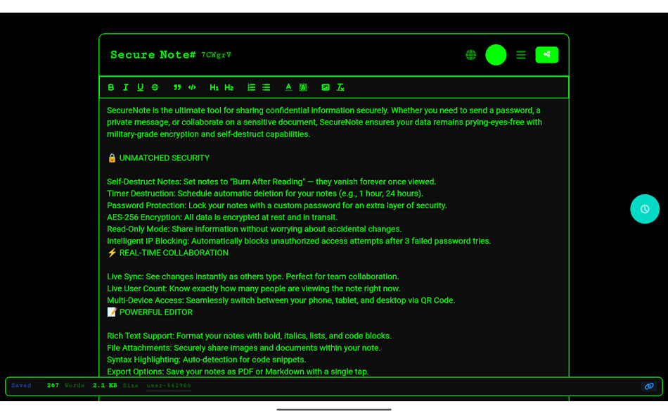 #9. SecureNote (Android) Tekijänä: KAYA Mobile Apps
