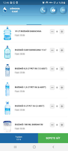 Android application Su Gönder Gari screenshort