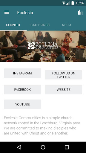 Android application Ecclesia Communities screenshort