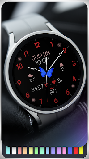 Blue Butterfly Watch Face Screen 3