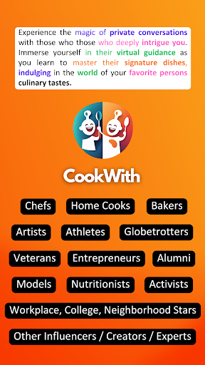 CookWith — Fav Chefs, Celebs.. Screen 2