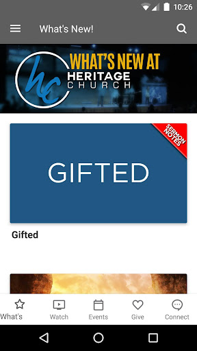 Android application Heritage Church App screenshort
