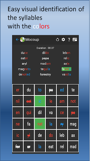 Mocoup: Find the split words Screen 2