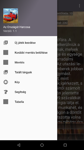 Android application Az Országút Harcosa screenshort