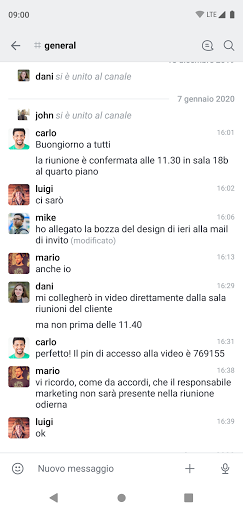 Android application VoiSmart WorkStream screenshort