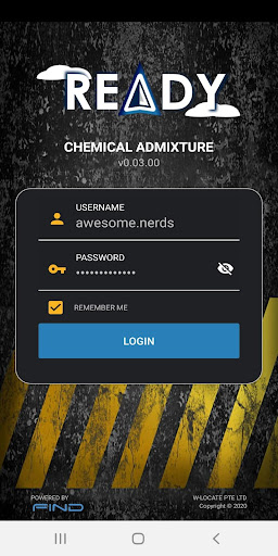 Android application Ready Chem Admix screenshort