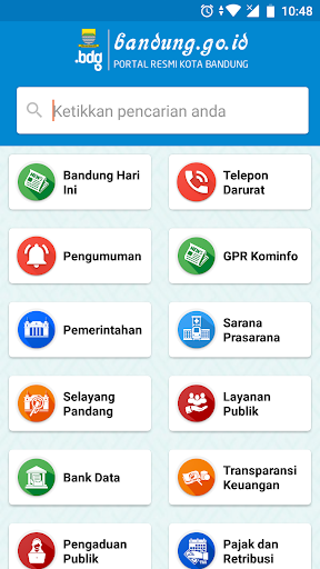 Android application Portal Bandung screenshort