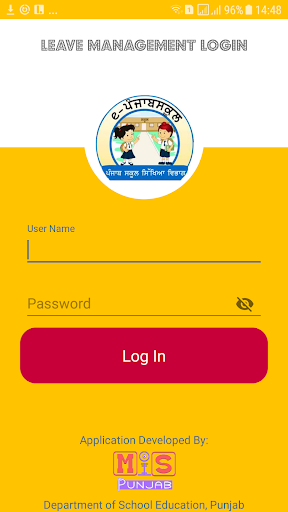 Android application ePunjabLeaveManagement screenshort