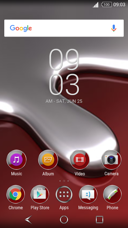 Red Silver Theme for Xperia - 1.6.7 - (Android)