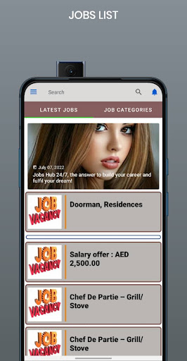 Android application Infinity Jobs screenshort