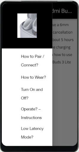 Android application Guide for Redmi Buds 3 screenshort