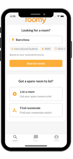 Roomy -  rent a room Screen 2