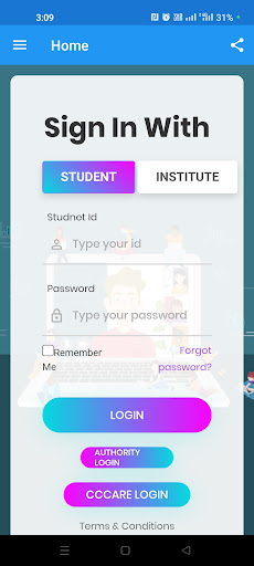 Android application First Education Care App screenshort