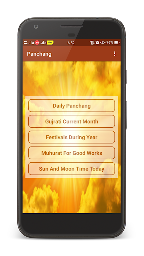 Android application Panchang screenshort