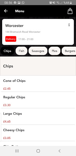 Android application Donnellys Fish & Chips screenshort