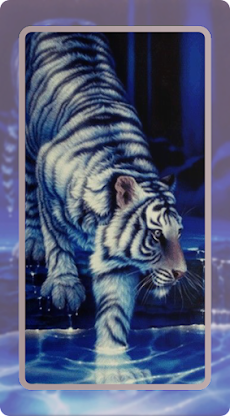 Blue Neon Tiger Wallpaperのおすすめ画像5