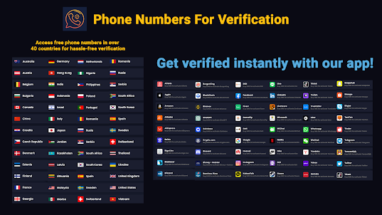 Phone Numbers For Verification