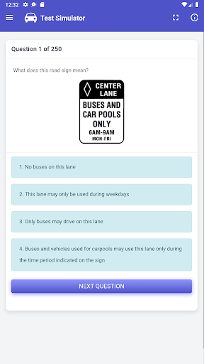 North Dakota DMV Practice Test Screen 2