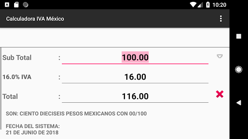 Calculadora IVA México Screen 3