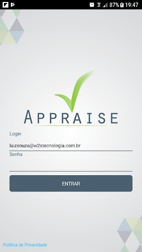 Android application Appraise Cloud screenshort