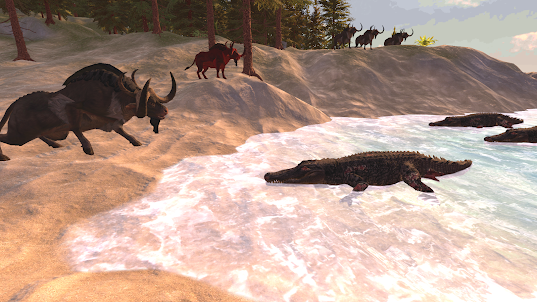 Crocodile Sim 3D Hunt Attack