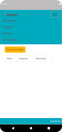 Pedidos ISOREN Screen 3