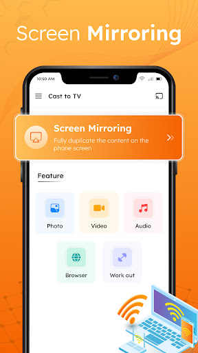 Android application Cast to TV - Screen mirroring screenshort