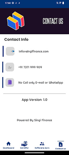 Android application Singi Finance screenshort
