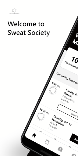 Android application Sweat Society screenshort