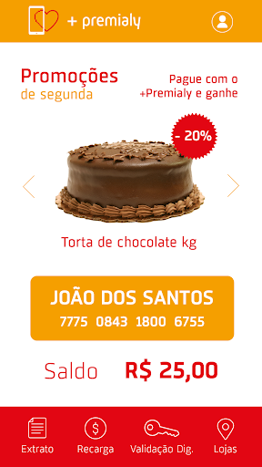 Android application +Premialy Padaria e Lancheria screenshort