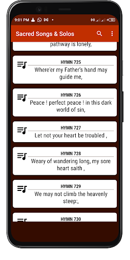 Sacred Songs & Solos Tunes Screen 2