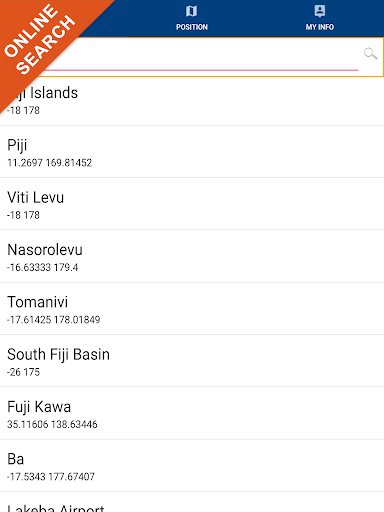 Screenshot of Fiji Islands GPS Map Navigator