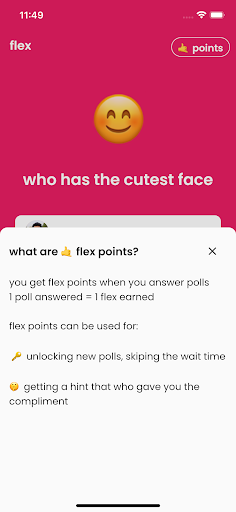 Android application Flex: compliment your friends screenshort