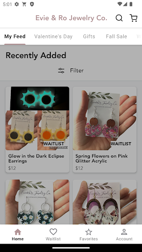 Android application Evie & Ro Jewelry Co. screenshort