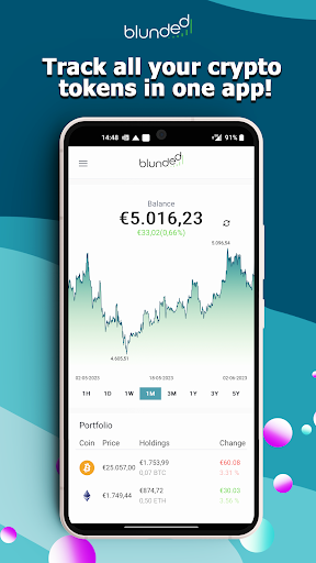 Android application blunded crypto portfolio screenshort