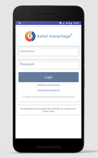 Android application Retail Advantage screenshort