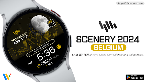 Android application SamWatch Scenery 2024 Belgium screenshort