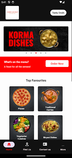 Android application Curry Lounge screenshort