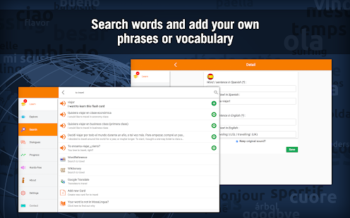 Learn Spanish with MosaLingua Screenshot