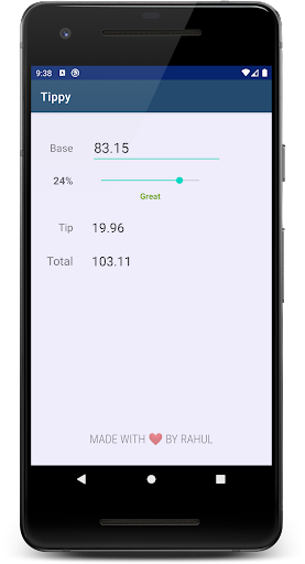 Android application Tippy - Simple Tip Calculator screenshort
