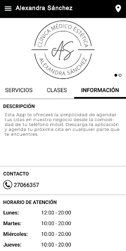 Android application Alexandra Sánchez screenshort