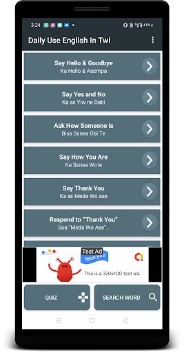 Android application Learn English In Twi screenshort