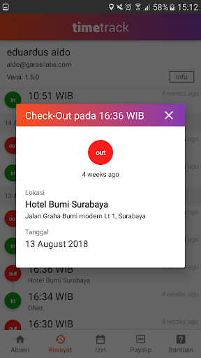 Time Track Screen 2