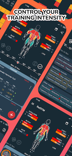 Android application ReGYM - workout diary screenshort