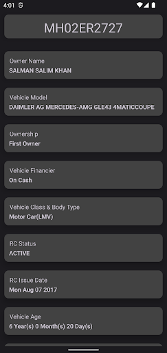 Vehicle Owner Information 2023 Screen 2